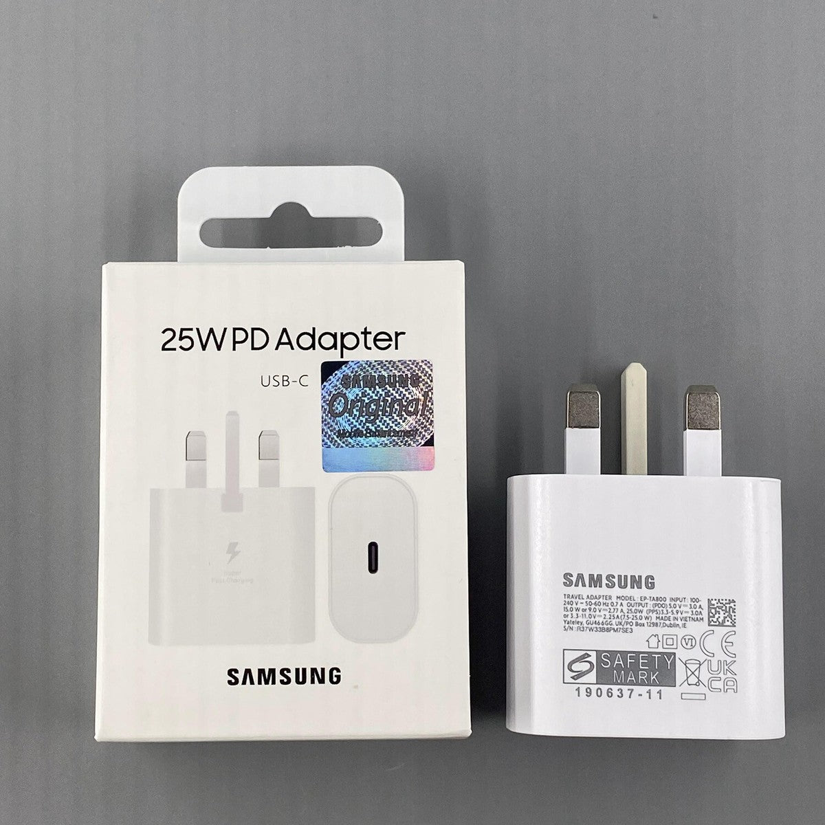 3 Pin 25W PD Samsung Type-C Adapter