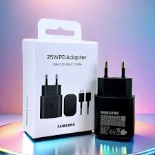 2 Pin 25W PD Samsung Type-C Black Adapter