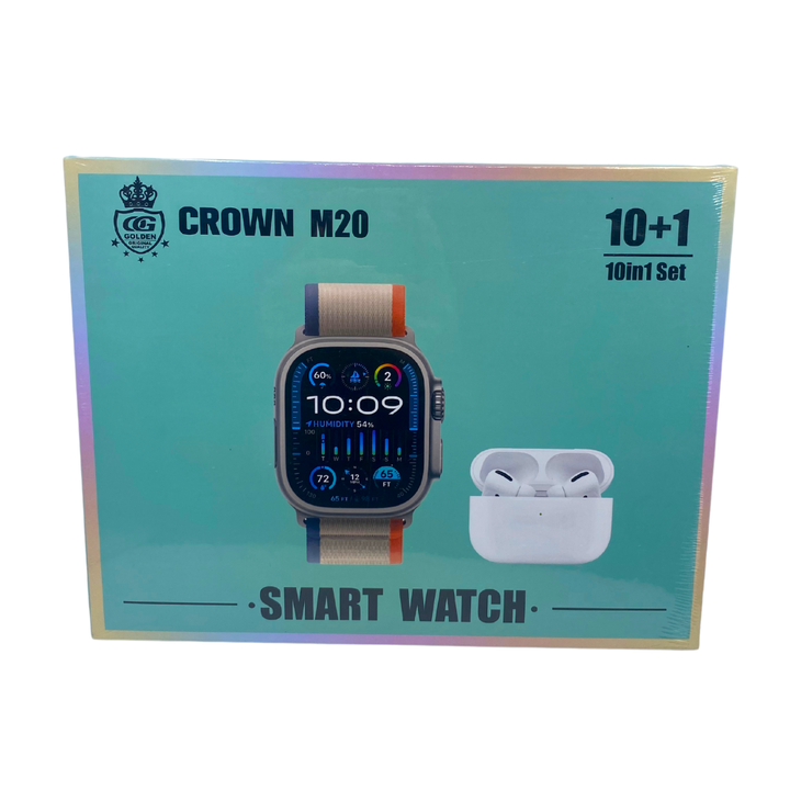Crown M20 Smart Watch with Earbuds